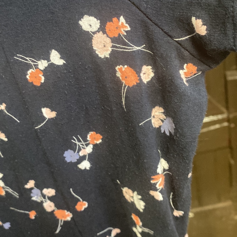 J Jill Navy floral large midi/maxi dress - Picture 4 of 5